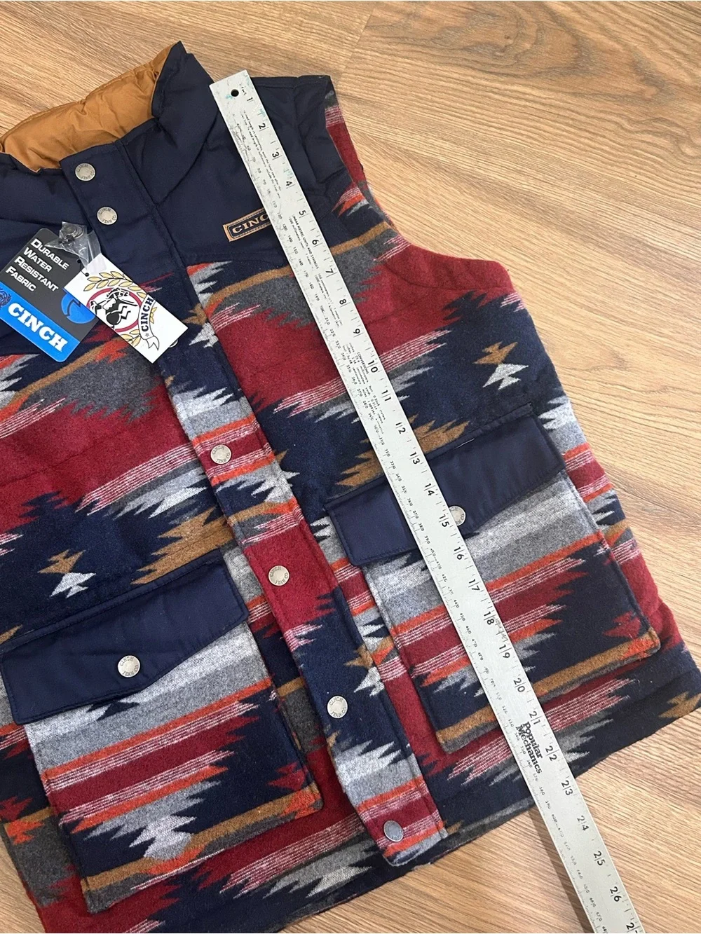 Cinch | NWT Lead, Don’t Follow Kids Southwestern Quilted Vest XL 14